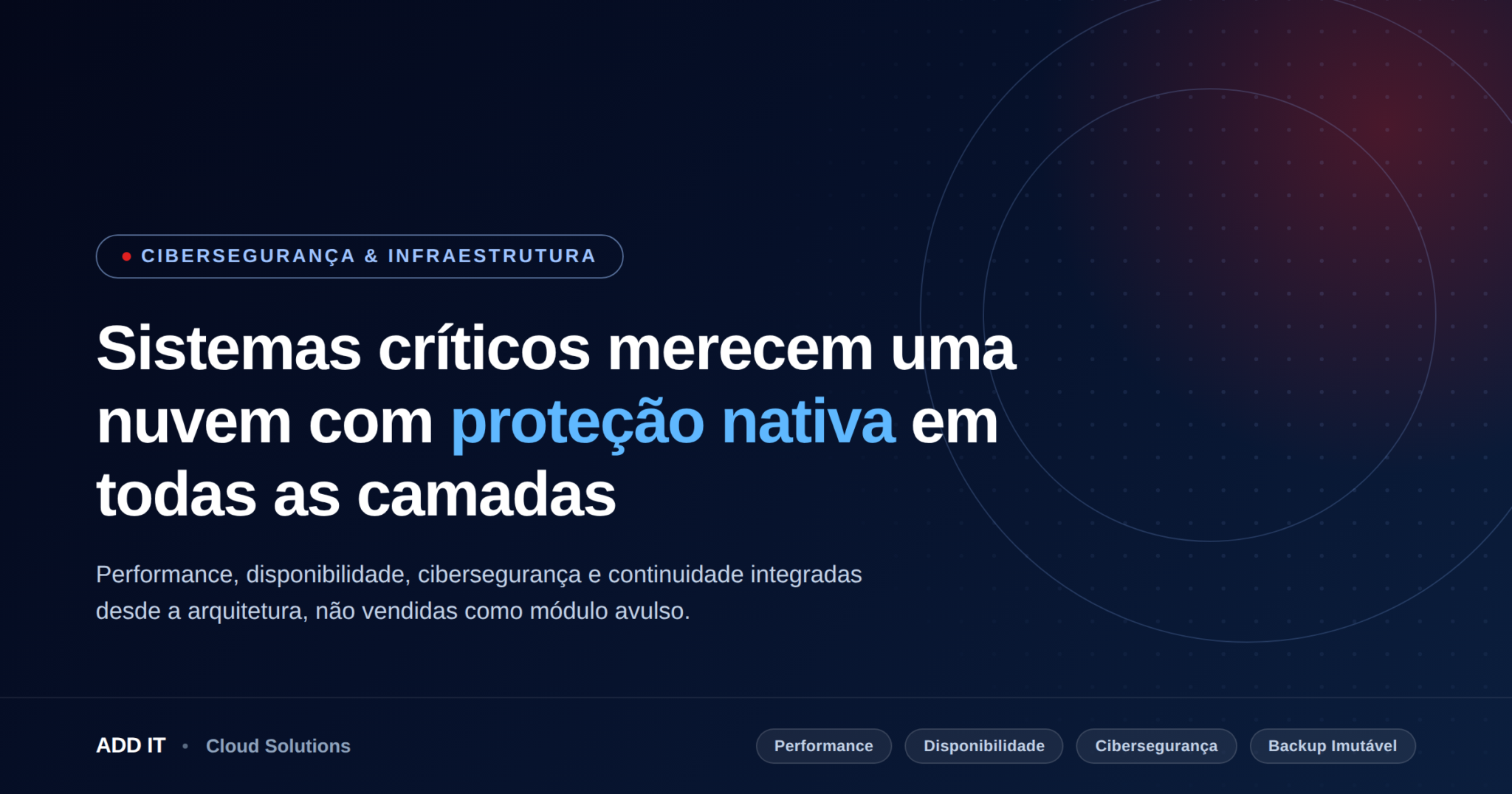 Sistemas criticos rodam na nuvem com cibersegurança integrada